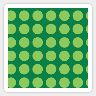 Green Polka Dots Seamless Repeat Pattern Sticker